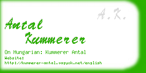 antal kummerer business card